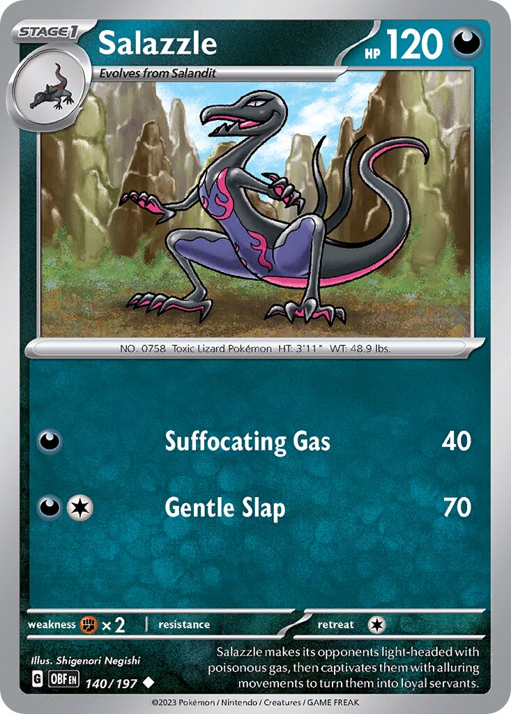 Salazzle 140 — Battle Academy 2024 (Darkrai) (English Pokémon TCG card)