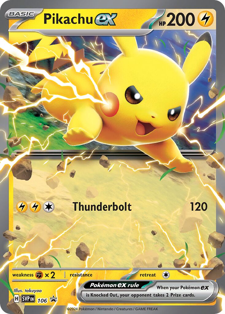 Pikachu ex 106 — Battle Academy 2024 (Pikachu) (English Pokémon TCG card)