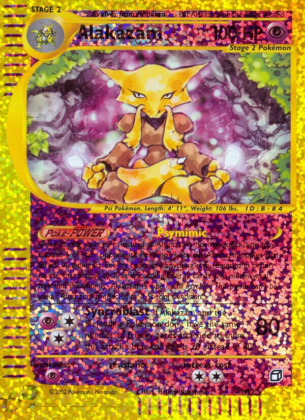 Alakazam 1 — Box Toppers (e-Card Series) (English Pokémon TCG card)