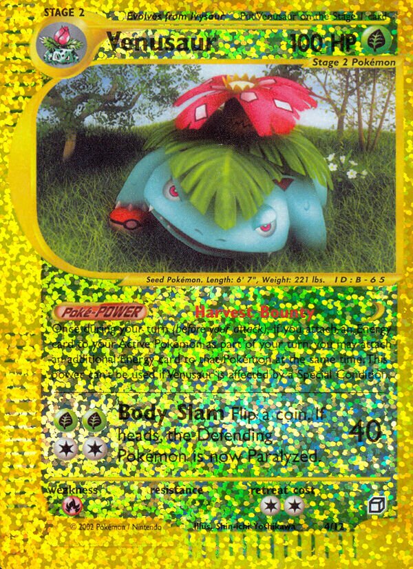 Venusaur 004 — Box Toppers (e-Card Series) (English Pokémon TCG card)