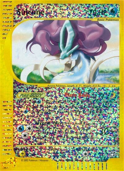 Suicune 008 — Box Toppers (e-Card Series) (English Pokémon TCG card)