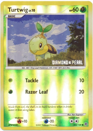 Turtwig 103 — Burger King Collection 2008 (English Pokémon TCG card)