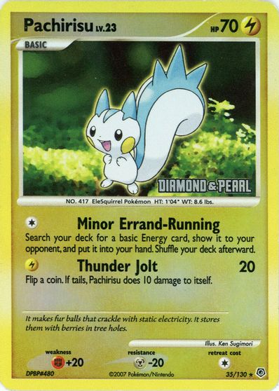 Pachirisu 035 — Burger King Collection 2008 (English Pokémon TCG card)
