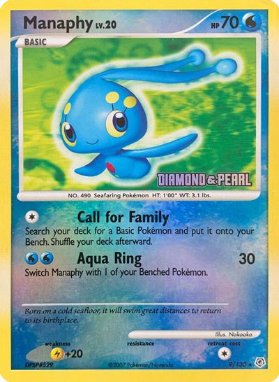 Manaphy 009 — Burger King Collection 2008 (English Pokémon TCG card)