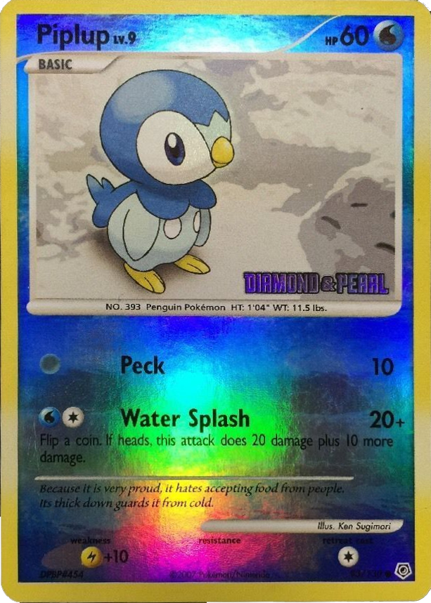 Piplup 093 — Burger King Collection 2008 (English Pokémon TCG card)