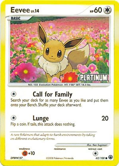 Eevee 062 — Burger King Collection 2009 (English Pokémon TCG card)