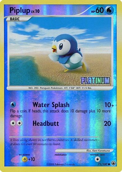 Piplup 071 — Burger King Collection 2009 (English Pokémon TCG card)