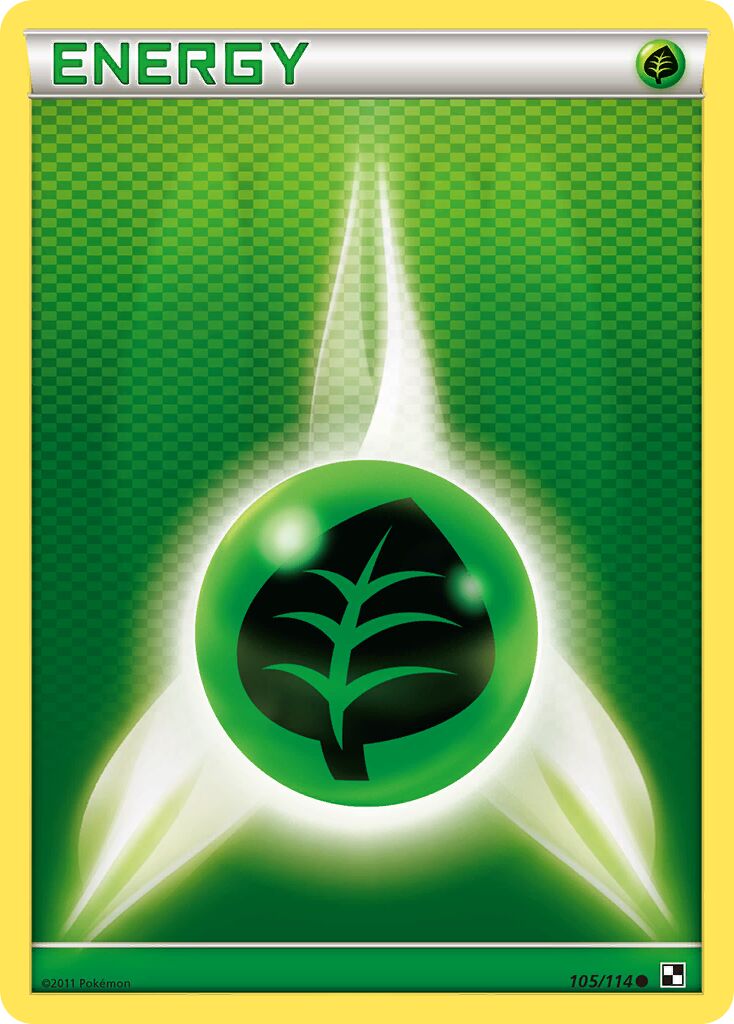 Grass Energy 105/114 — Black & White (English Pokémon TCG card)
