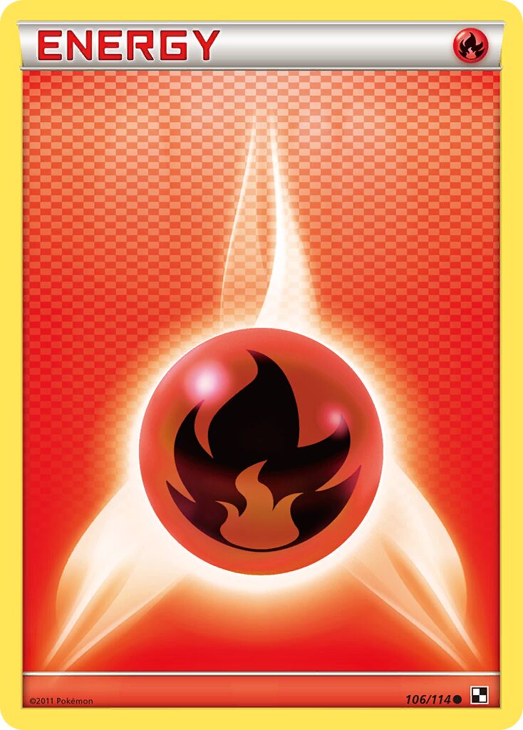 Fire Energy 106/114 — Black & White (English Pokémon TCG card)
