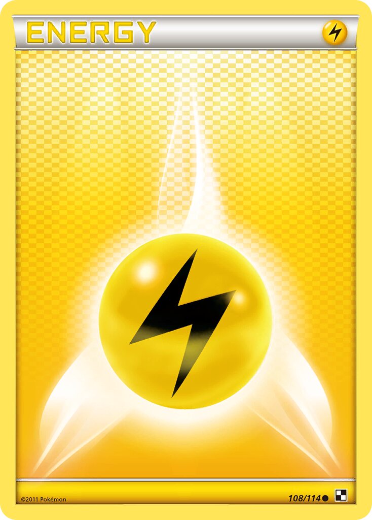 Lightning Energy 108/114 — Black & White (English Pokémon TCG card)