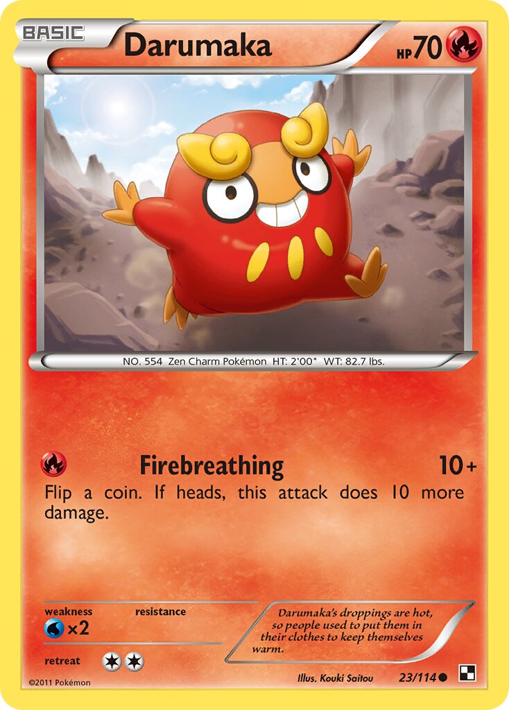 Darumaka 023/114 — Black & White (English Pokémon TCG card)