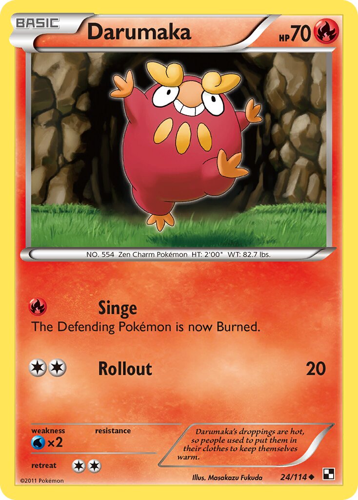 Darumaka 024/114 — Black & White (English Pokémon TCG card)