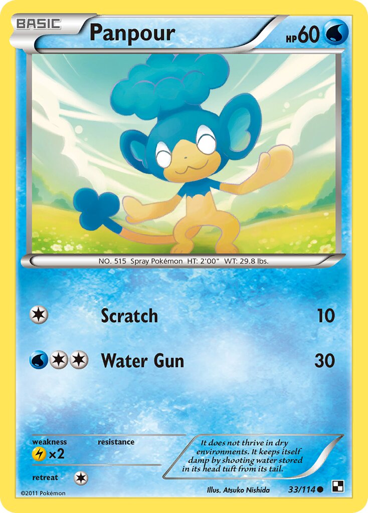 Panpour 033/114 — Black & White (English Pokémon TCG card)