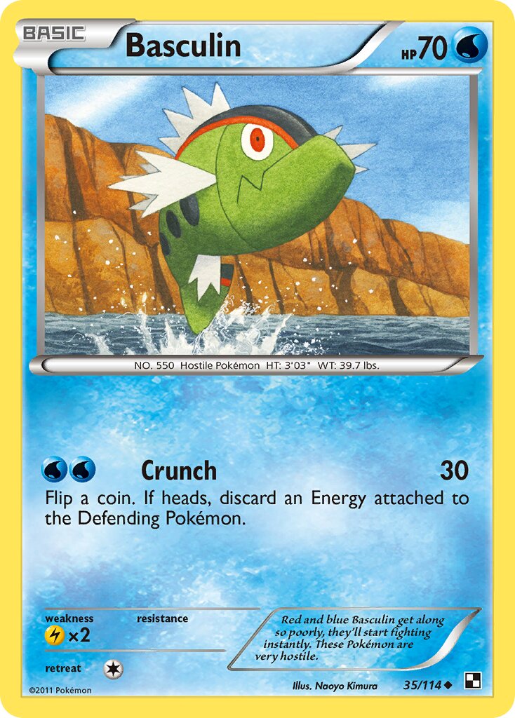 Basculin 035/114 — Black & White (English Pokémon TCG card)