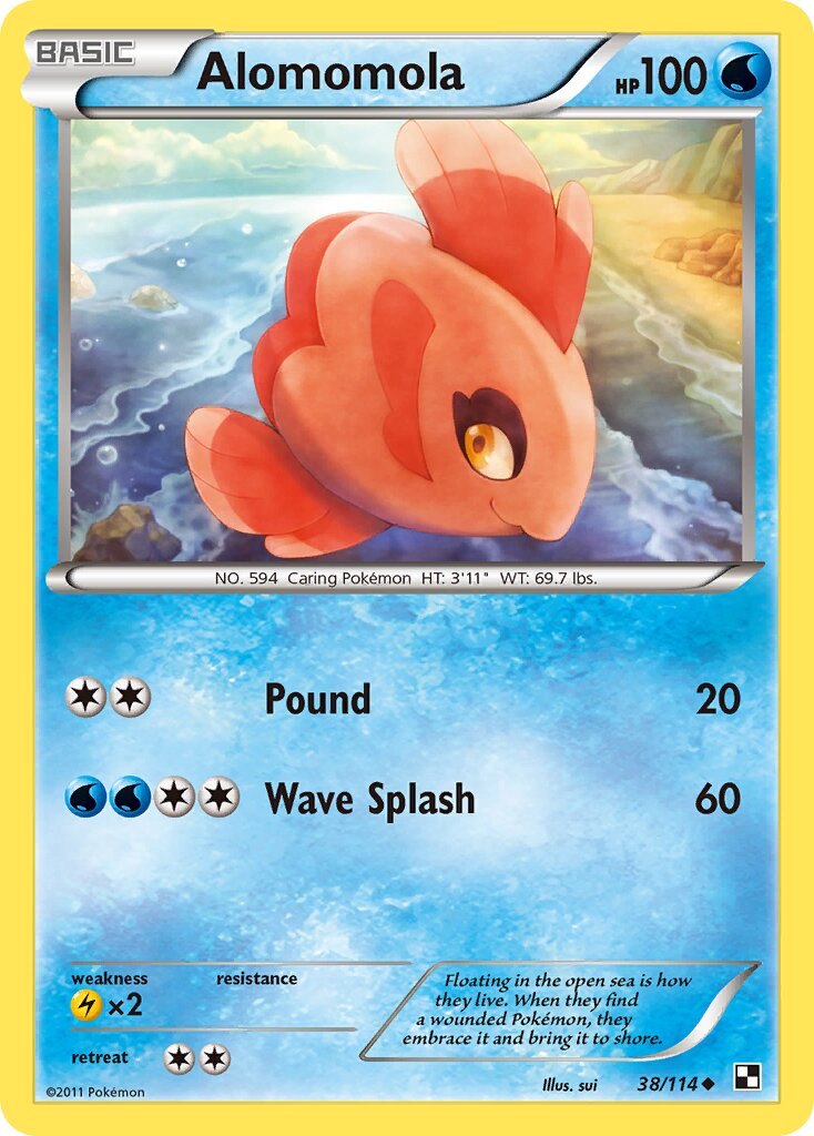 Alomomola 038/114 — Black & White (English Pokémon TCG card)