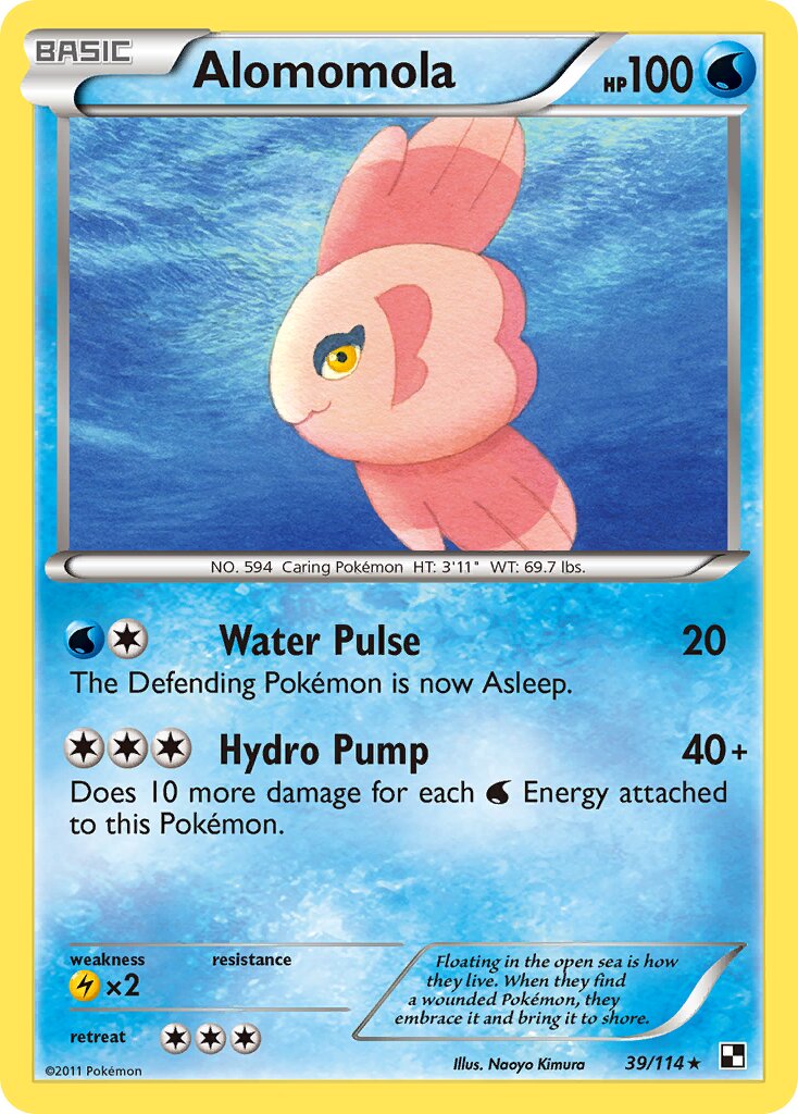 Alomomola 039/114 — Black & White (English Pokémon TCG card)