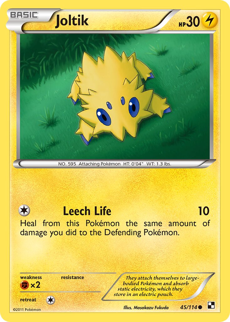 Joltik 045/114 — Black & White (English Pokémon TCG card)