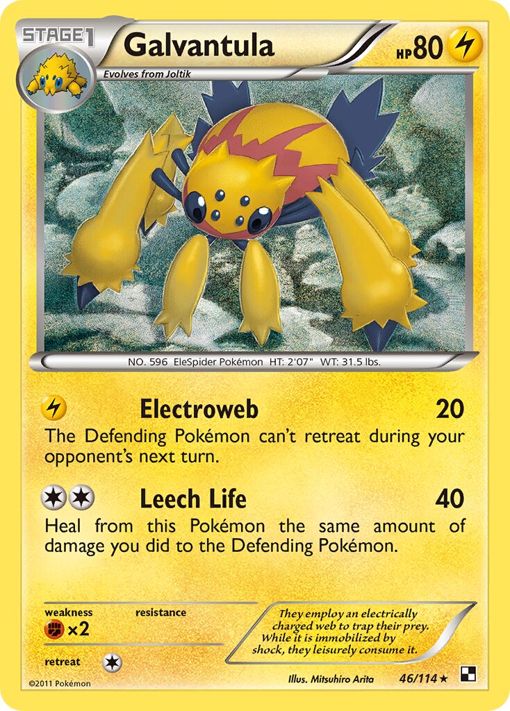 Galvantula 046/114 — Black & White (English Pokémon TCG card)