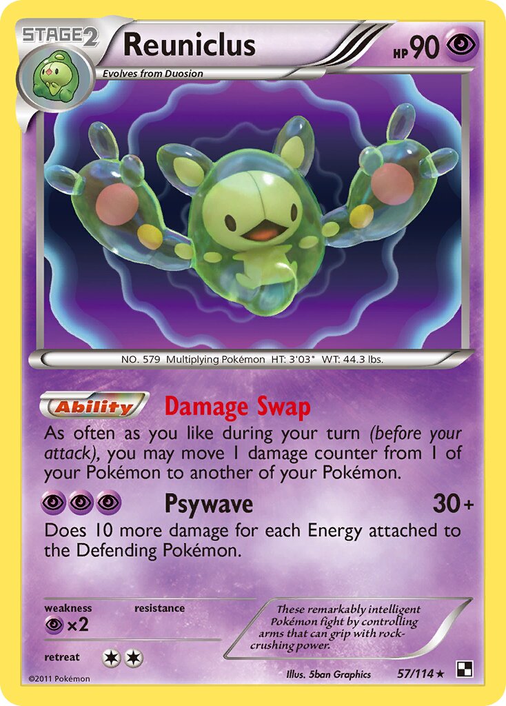 Reuniclus 057/114 — Black & White (English Pokémon TCG card)