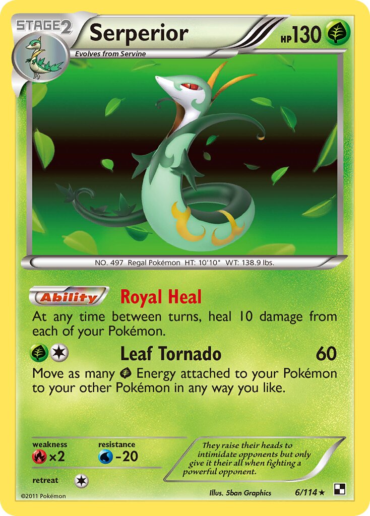 Serperior 006/114 — Black & White (English Pokémon TCG card)