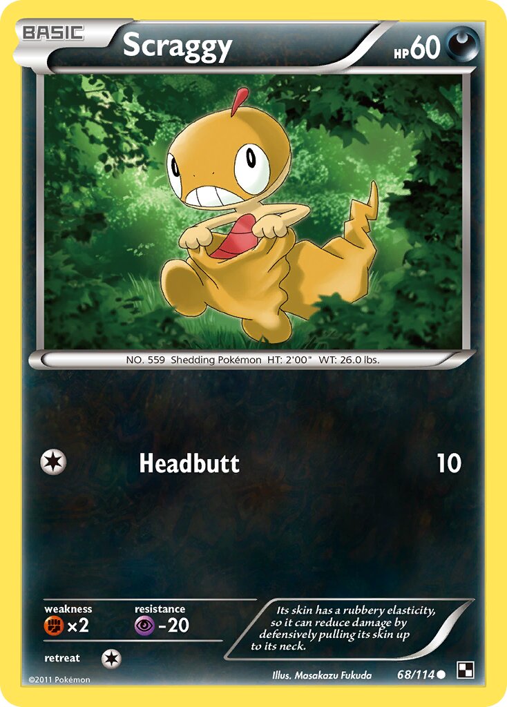 Scraggy 068/114 — Black & White (English Pokémon TCG card)