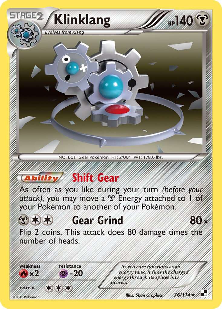 Klinklang 076/114 — Black & White (English Pokémon TCG card)