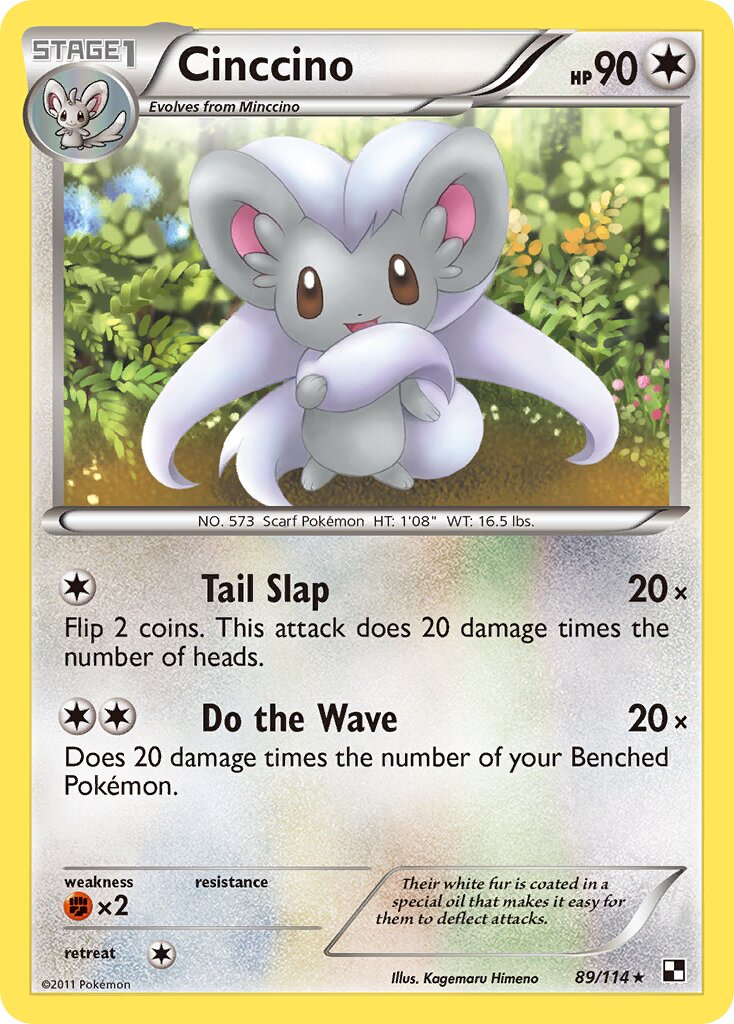 Cinccino 089/114 — Black & White (English Pokémon TCG card)