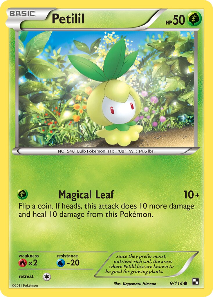 Petilil 009/114 — Black & White (English Pokémon TCG card)
