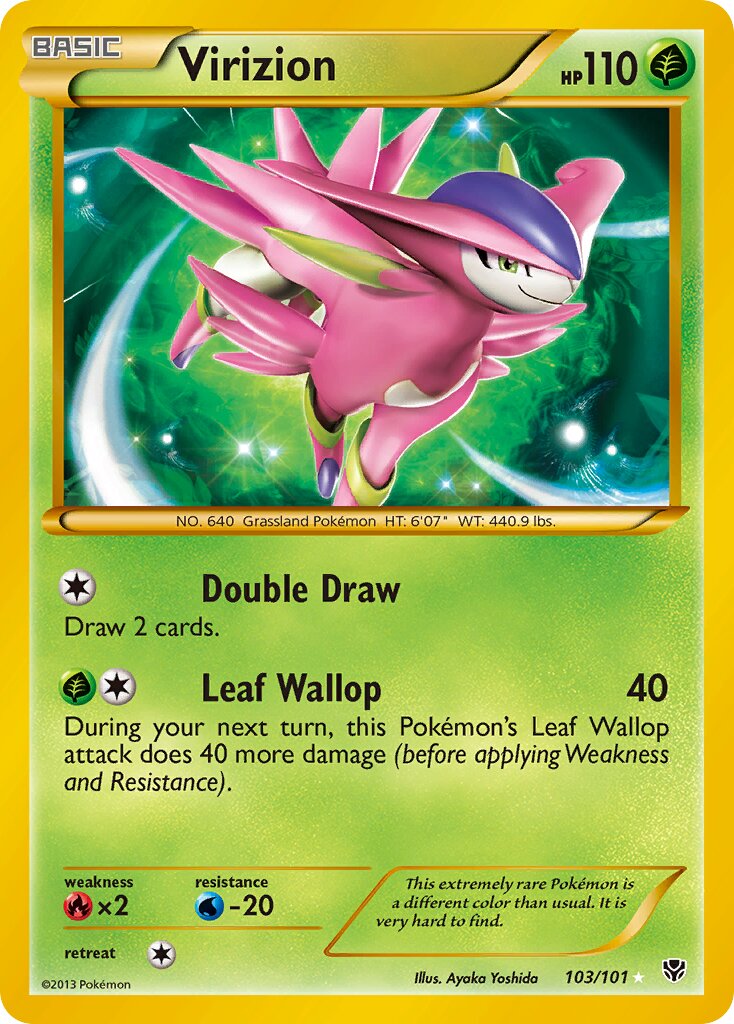 Virizion 103/101 — Plasma Blast (English Pokémon TCG card)