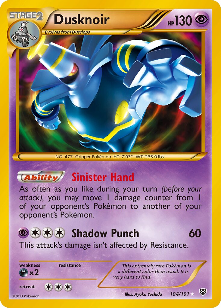 Dusknoir 104/101 — Plasma Blast (English Pokémon TCG card)