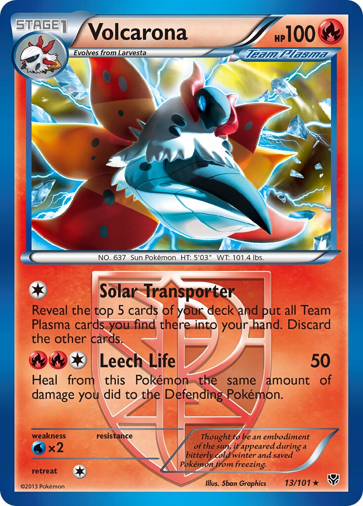 Volcarona 013/101 — Plasma Blast (English Pokémon TCG card)