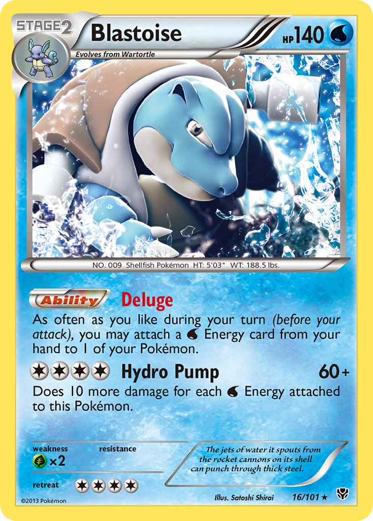 Blastoise 016/101 — Plasma Blast (English Pokémon TCG card)