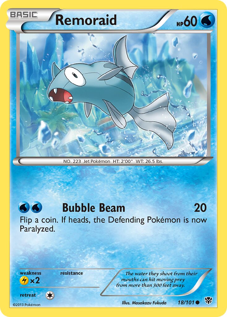 Remoraid 018/101 — Plasma Blast (English Pokémon TCG card)