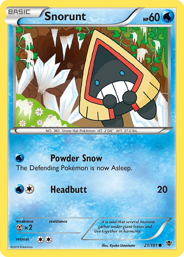 Snorunt 021/101 — Plasma Blast (English Pokémon TCG card)