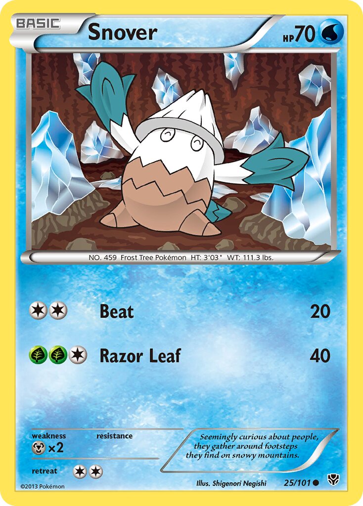Snover 025/101 — Plasma Blast (English Pokémon TCG card)