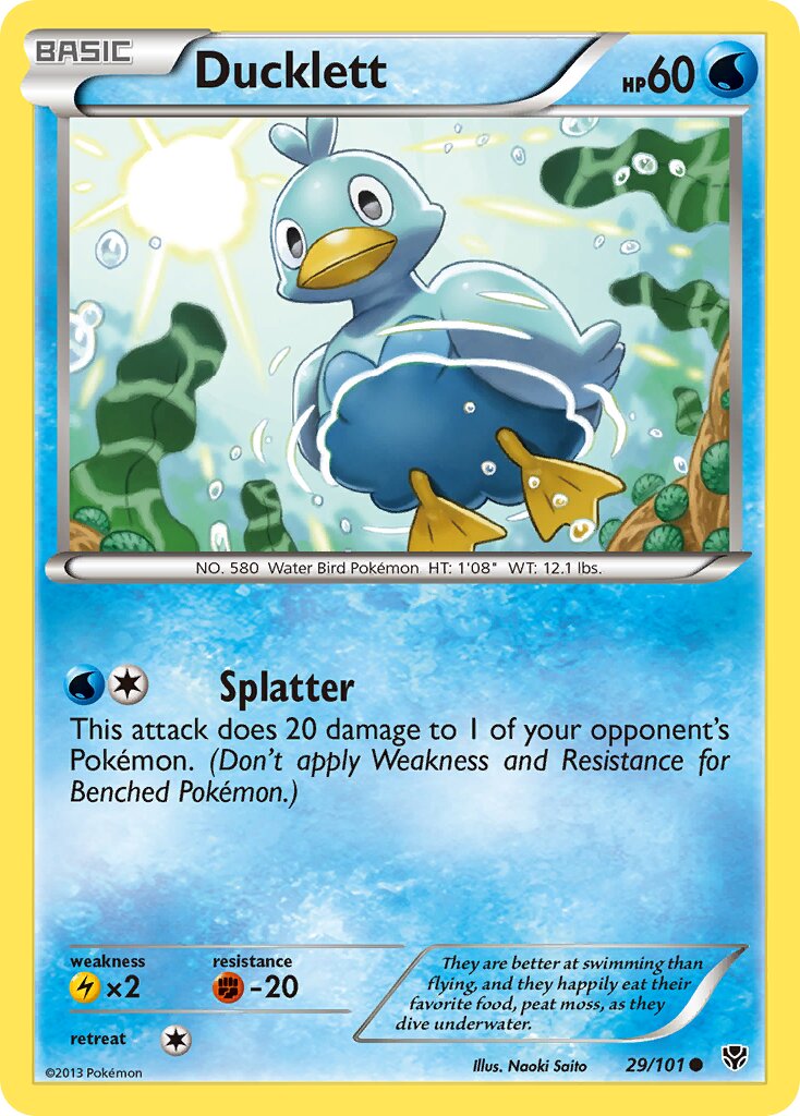 Ducklett 029/101 — Plasma Blast (English Pokémon TCG card)