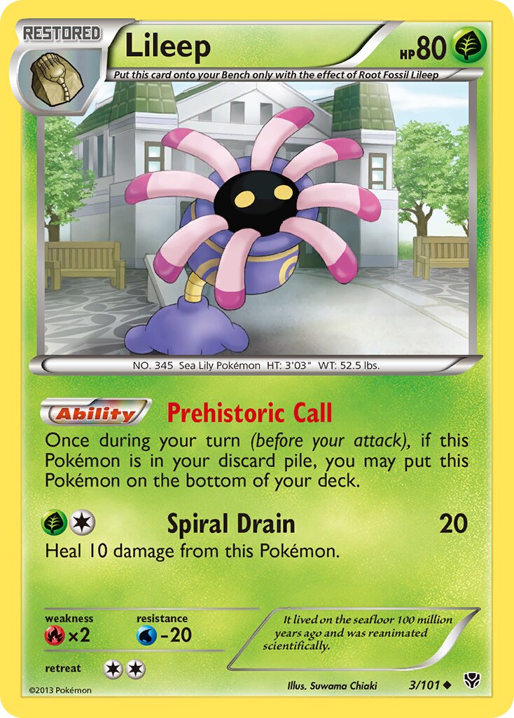 Lileep 003/101 — Plasma Blast (English Pokémon TCG card)