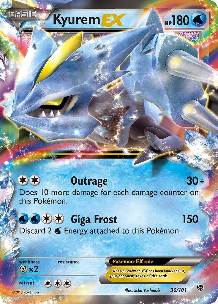 Kyurem-EX 030/101 — Plasma Blast (English Pokémon TCG card)