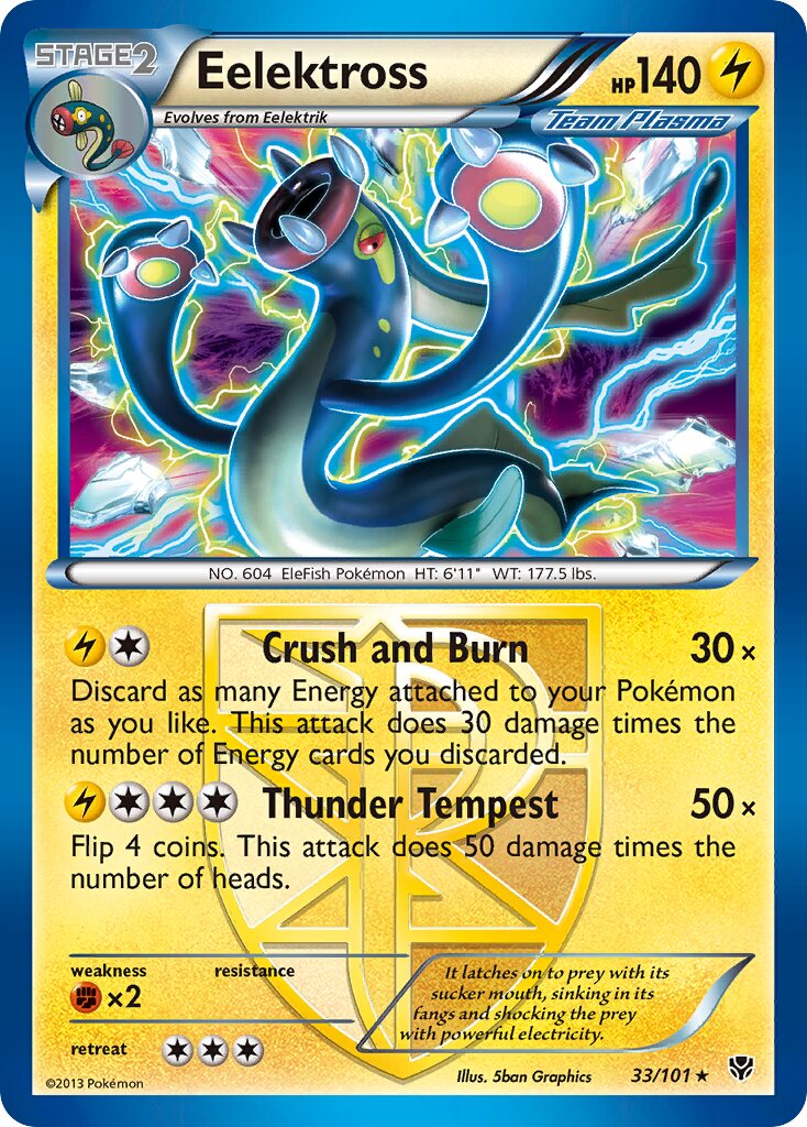 Eelektross 033/101 — Plasma Blast (English Pokémon TCG card)