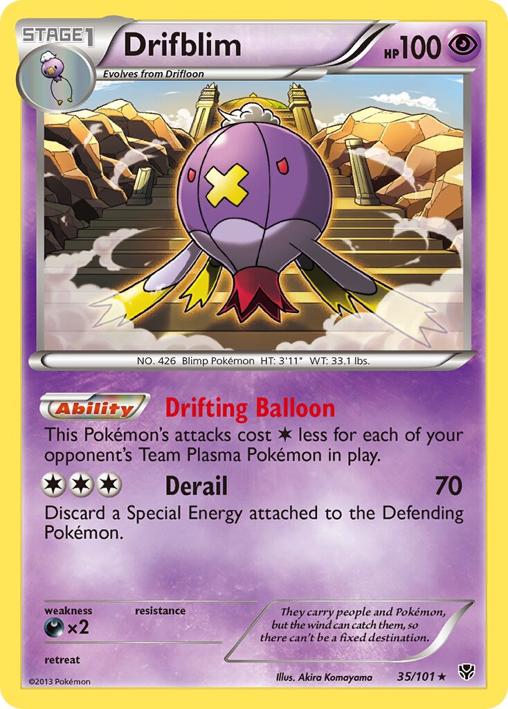 Drifblim 035/101 — Plasma Blast (English Pokémon TCG card)