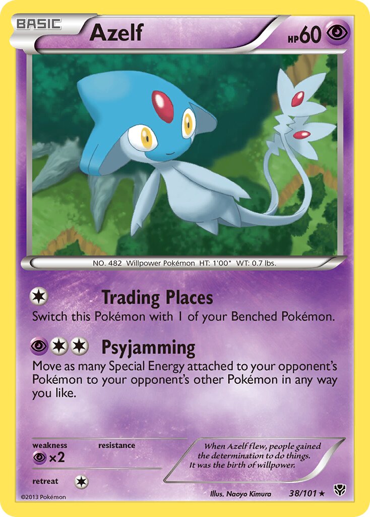 Azelf 038/101 — Plasma Blast (English Pokémon TCG card)
