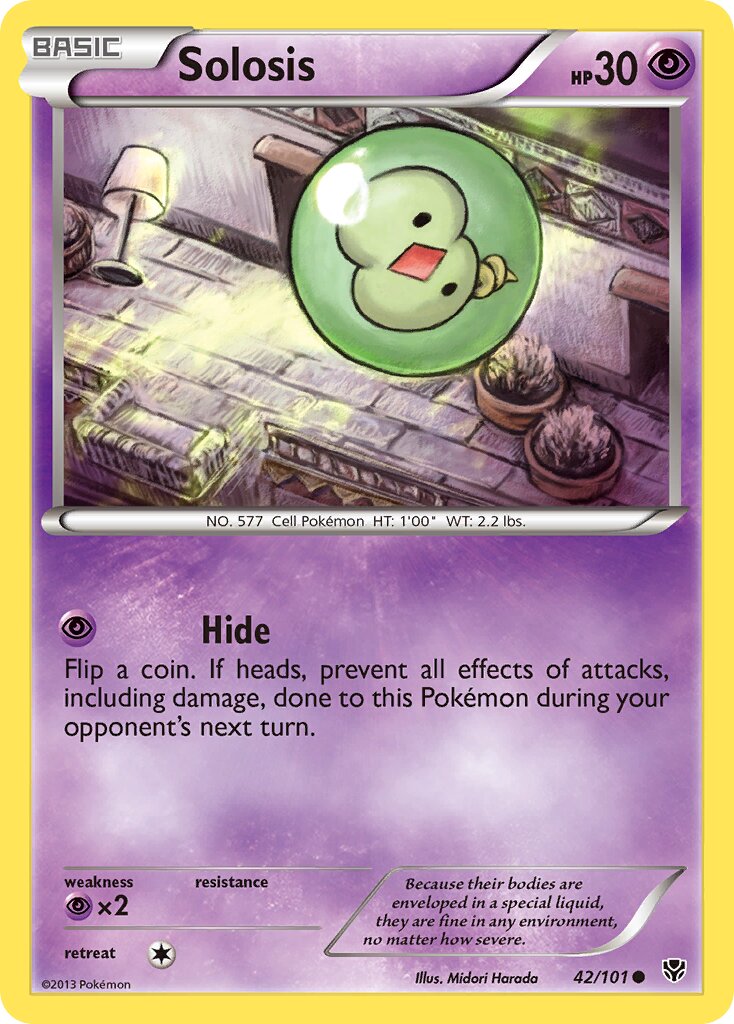 Solosis 042/101 — Plasma Blast (English Pokémon TCG card)