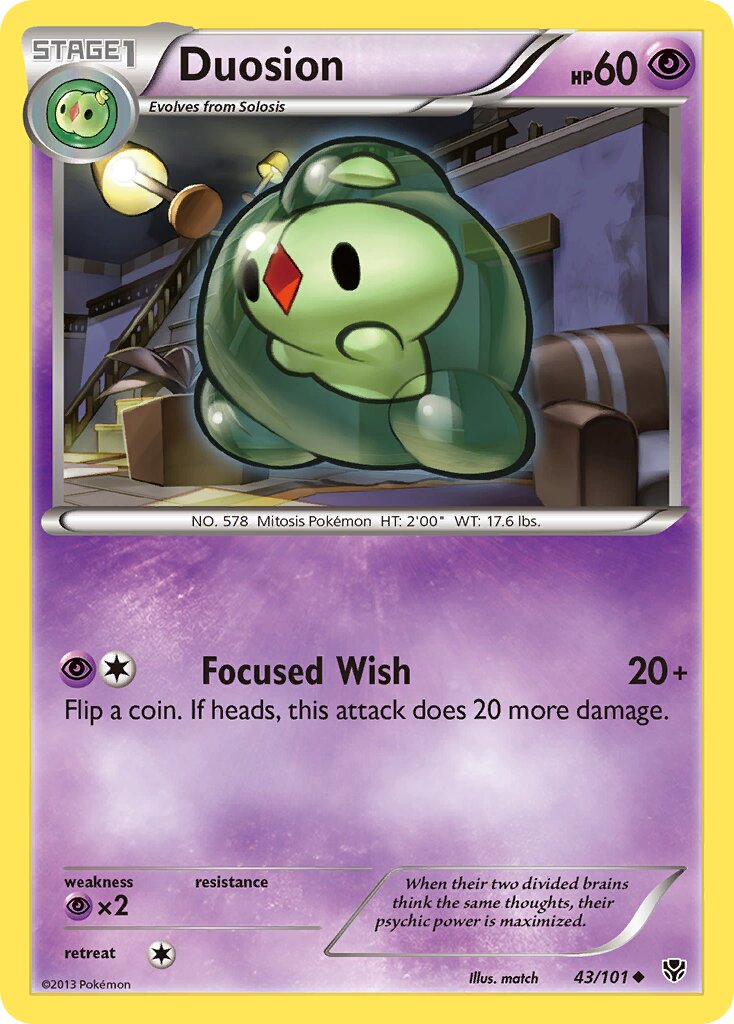 Duosion 043/101 — Plasma Blast (English Pokémon TCG card)