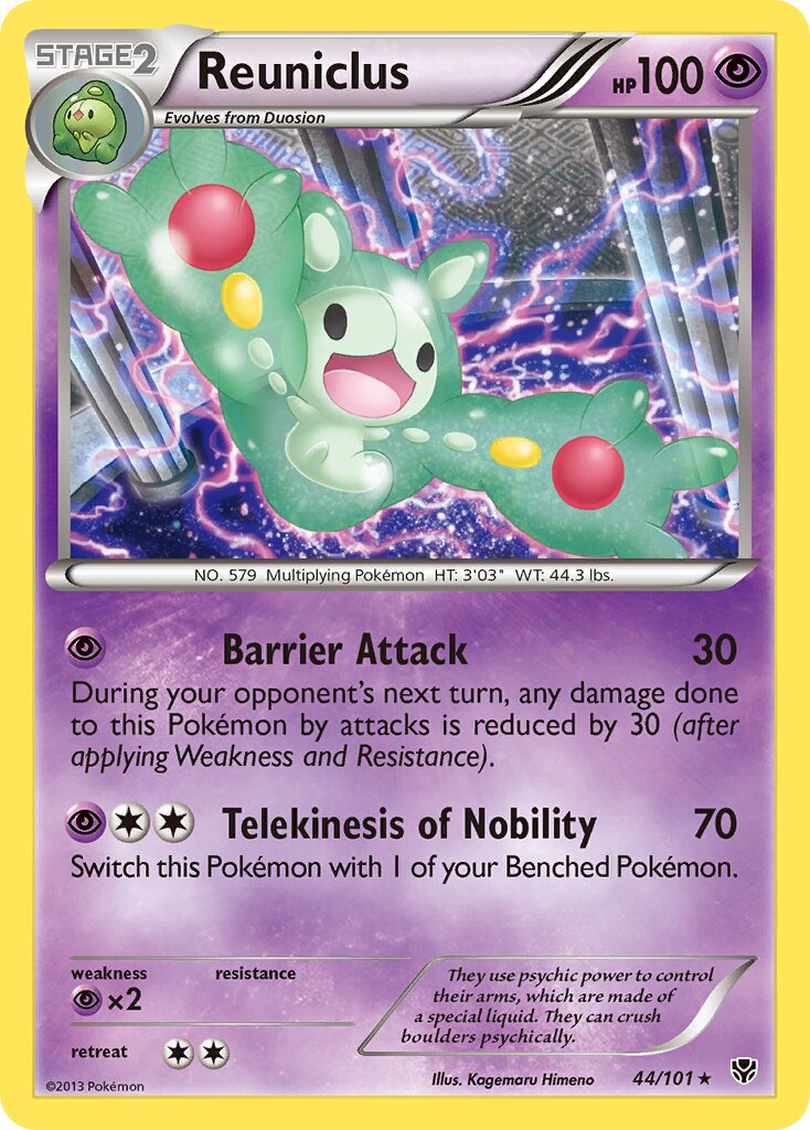 Reuniclus 044/101 — Plasma Blast (English Pokémon TCG card)