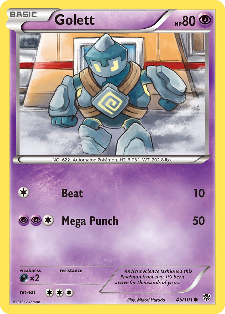 Golett 045/101 — Plasma Blast (English Pokémon TCG card)