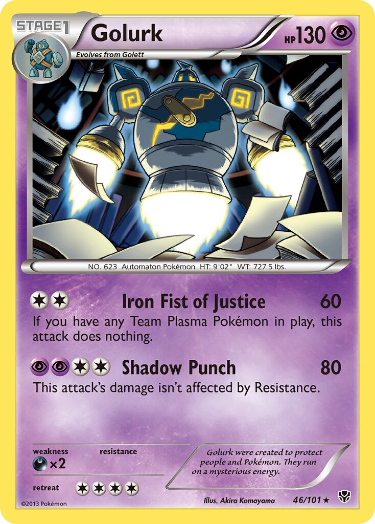 Golurk 046/101 — Plasma Blast (English Pokémon TCG card)