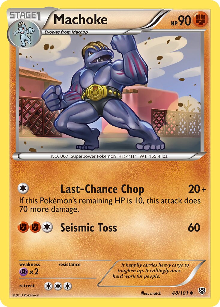 Machoke 048/101 — Plasma Blast (English Pokémon TCG card)