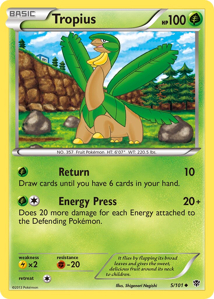 Tropius 005/101 — Plasma Blast (English Pokémon TCG card)