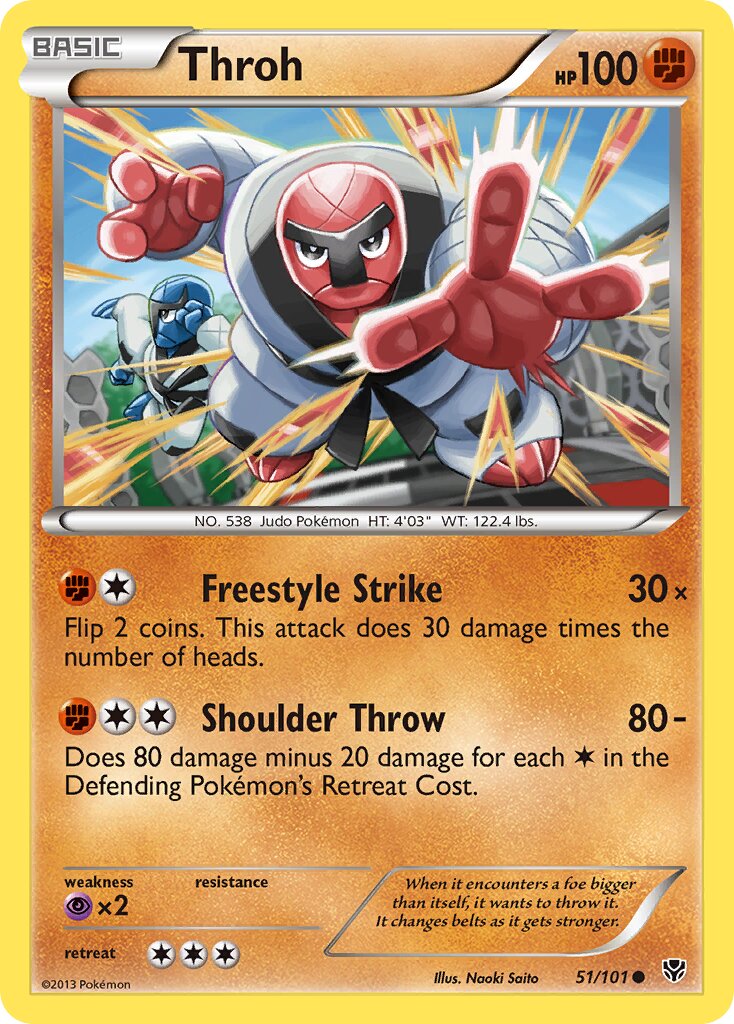 Throh 051/101 — Plasma Blast (English Pokémon TCG card)