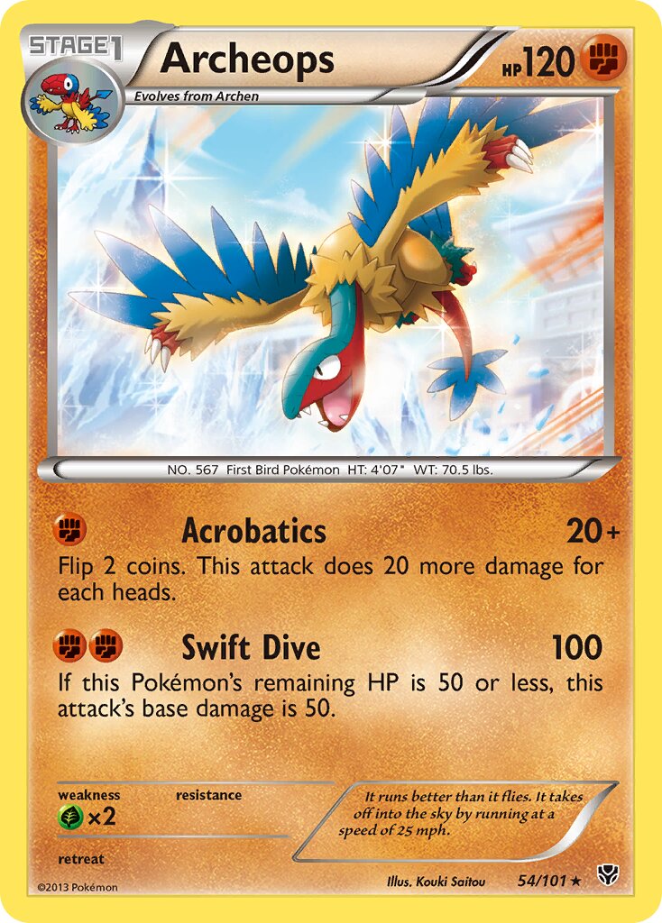 Archeops 054/101 — Plasma Blast (English Pokémon TCG card)
